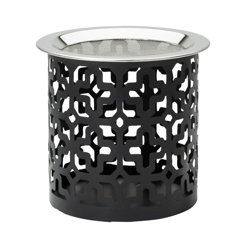 MaMeMi Black Iron Incense Burner with Sieve Height 3.15 inch [Handmade] for Burning Incense with a Tealight - Image 2